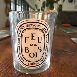 Empty diptique feu de bois candle